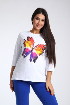 Костюм 55086 белый,синий